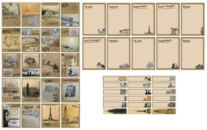 Planner, bullet journal, diary, scrapbooking stickers with travel theme - Picture 1 of 5