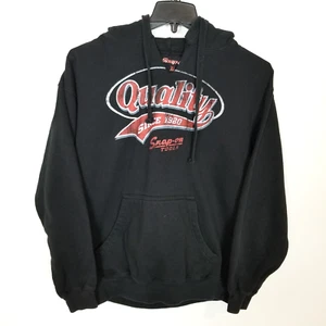 Snap-On Tools Quality Since 1920 Black Hoodie Men Sz XL Fleece Y2K Logo V Neck - Picture 1 of 9