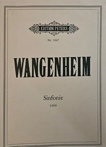 Volker Wangenheim Sinfonie Symphony Edition Peters Study Score - Picture 1 of 1
