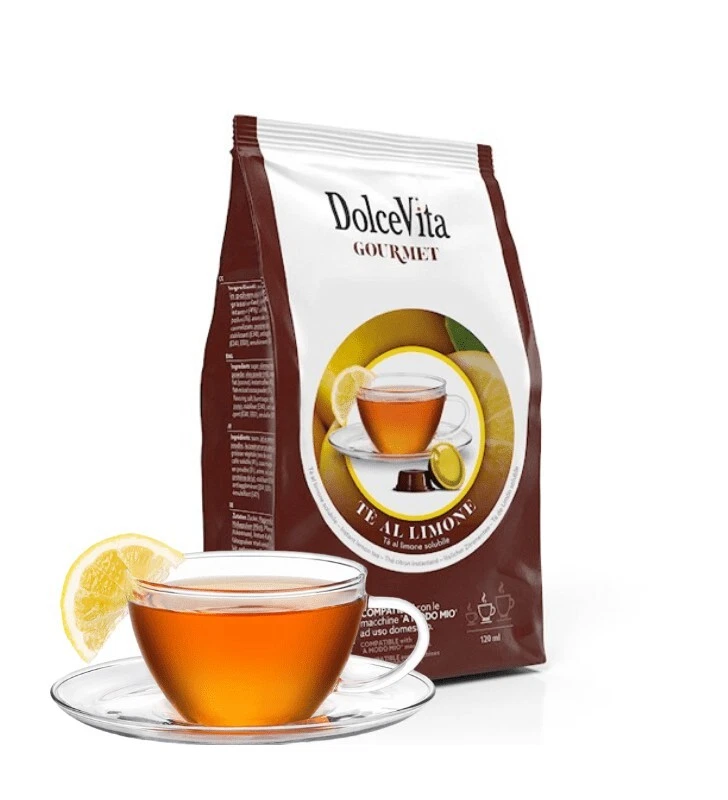 80 Capsule TE LIMONE marchio Dolce Vita compatibili LAVAZZA A MODO MIO Tè Thè
