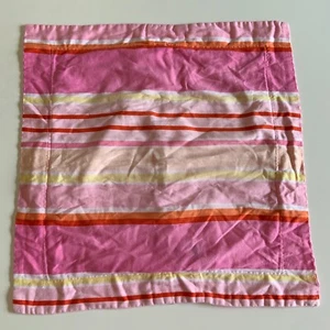Tommy Hilfiger Taylor Pink Stripe Print Pattern Cotton 18x18 Throw Pillow Bed - Picture 1 of 6