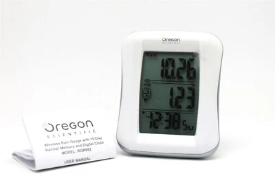 Oregon Scientific RGR682 Wireless RainGauge/10-Day Rainfall Memory&Digital Clock - Image 1 of 2