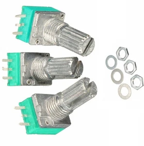 10 STCK. 6 mm 3-polig einzeln linear B Typ B10K Ohm Drehpotentiometer - Bild 1 von 4
