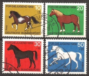 [1143] Germany, 1969, Good used full set, Youth Hostel, Horses - Picture 1 of 1