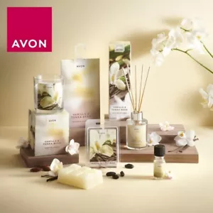 Avon Vanilla & Tonka Bean Candle, Scented Sachet, Wax Melts, Reed Difuser - Picture 1 of 7