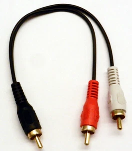 RCA CABLE 3 Male" Y" RCA Splitter Audio Adapter Cable Wire Cord each - Picture 1 of 5