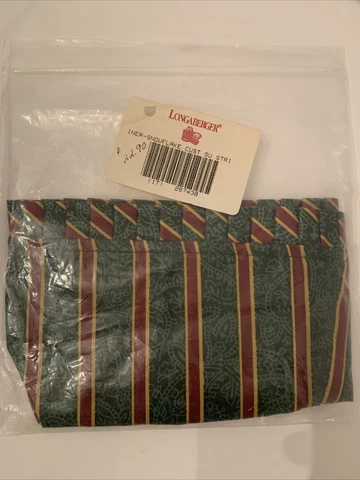 Longaberger Christmas Snowflake Basket Liner Imperial Stripe Stand Up 267438 Cover