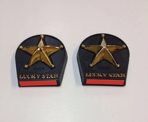 2 PC SET GOLD LUCKY STAR CAR DOOR EDGE GUARD REFLECTOR BUMPER SCRATCH PROTECTOR  - Picture 1 of 5