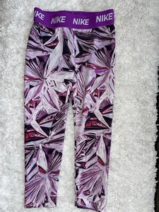 Nike Dri Fit girls sz. 4 purple sport leggings. Cute, comfortable - Picture 1 of 9