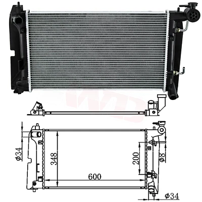 Radiador para 2003-2008 2005 06 2007 Toyota Matrix Corolla Pontiac Vibe 1,8 L L4 Foto 1 de 4