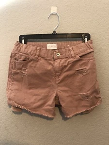 The Children’s Place Distressed Denim Shortie Shorts In Fruit Cocktail Size 12 - Picture 1 of 4
