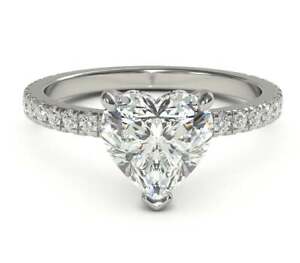 2.50 Ct Stunning Lab Created Diamond Bridal Rings 950 Platinum Size 4 5 6 7 8 9