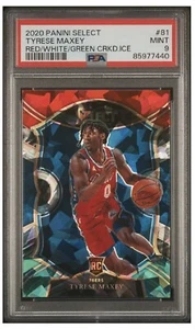 2020-21 Select #81 Red/White/Green Cracked Ice Tyrese Maxey Rookie PSA 9 🔥 - Bild 1 von 2