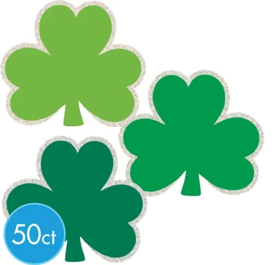 50 ТРИЛИСТНИК МИНИ ВЫРЕЗЫ ВЕЧЕРИНКИ НАСТОЛЬНОЕ УКРАШЕНИЕ ST ПАТРИКА ДЕНЬ РАЗБРОСАНЫ ИРЛАНДСКИЙ - Изображение 1 из 3