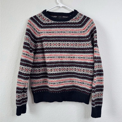 J.Crew Men’s M 100% Lambswool Fair Isle Sweater Crewneck Pullover Nordic Winter - Image 1 of 4