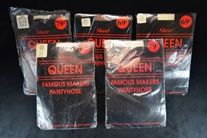 Lote/5 Pantimedias De Colección Damas Famosos Fabricantes Queen Transparente 140-195 libras Irregulares - Imagen 1 de 11