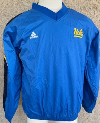 Adidas UCLA Bruins Football Blue Pullover Retro Windbreaker Jacket Men's Medium - Image 1 of 4