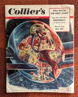 Collier's Magazine - March 14, 1953, Spaceship Rocket, Survival In Space Foto 1 de 4