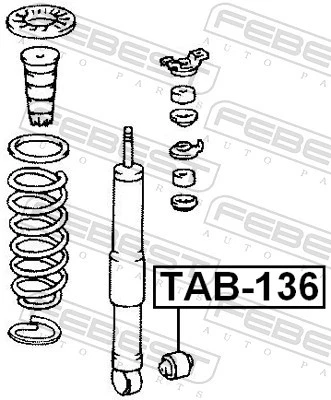 Für FEBEST TAB-136 REAR SHOCK ABSORBER SILENT BLOCK TOYOTA LAND - Bild 1 von 4