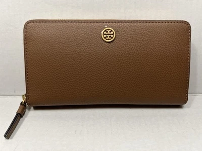 CARTERA CONTINENTAL TORY BURCH WALKER CREMALLERA EN MARRÓN ALCE Foto 1 de 4
