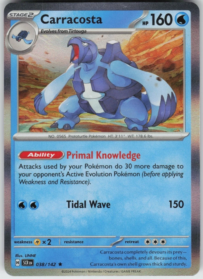 Holo Foil Carracosta 038/142 Rare SV07: Stellar Crown - Image 1 of 1