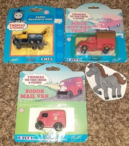 NEW VTG ERTL THOMAS & FRIENDS SODOR RECOVERY UNIT MAIL VAN & SOFT SIDE TRUCK - Picture 1 of 2