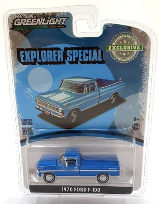 Greenlight 1/64 Scale 29967 - 1970 Ford F-100 Truck - Blue - Image 1 of 4