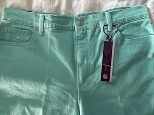 GLORIA VANDERBILT Size 14 Blue/Aqua Sky Amanda Stretch Tapered Jean NWT - Picture 1 of 6