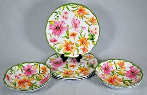 Set (8) Soho Loft Melamin Speiseteller & Schüsseln - Bild 1 von 8