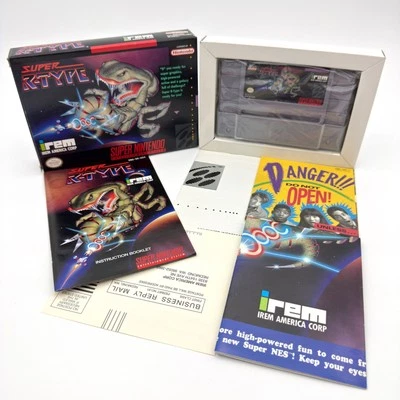 Super R-Type SNES Super Nintendo 1991 Irem CIB Complete Poster Booklet Inserts - Image 1 of 4
