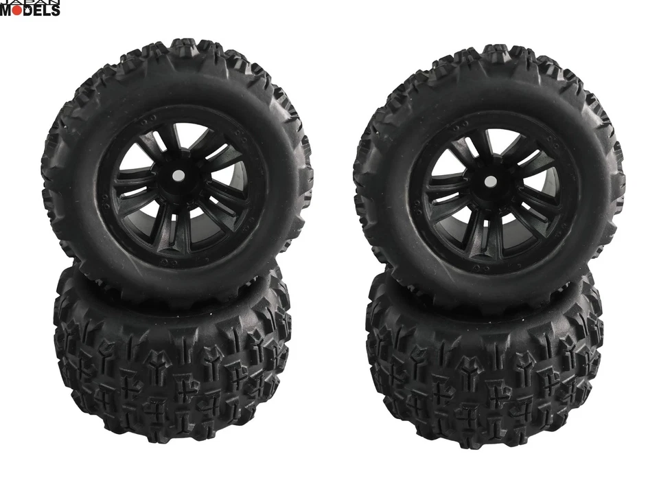 Ruote complete Monster Truck Truggy (4pz) Hyper go Amewi MJX 012-16300S RC 1/16