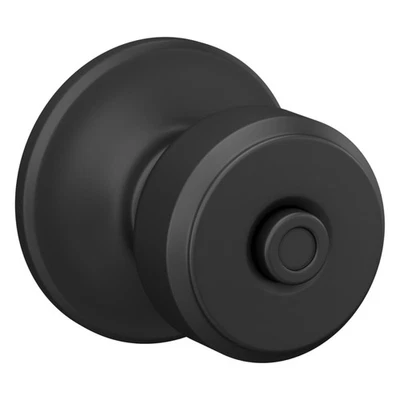 Schlage Bowery Door Knob, Bed & Bath Privacy Lock, Matte Black (Open Box) - Image 1 of 4