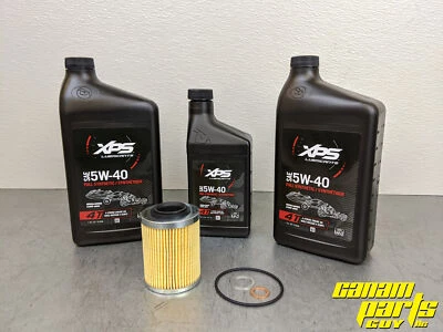 CanAm XPS Renegade Maverick Outlander FULL SYNTHETIC Oil Change Kit SAE 5W-40 4T - Image 1 of 4