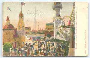 Cartolina Scena nel Luna Park Coney Island New York - Foto 1 di 2