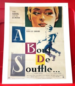 Breathless/A Bout De Souffle Movie/Film Poster Art PICTURE / PRINT 12" x 9.5" - Foto 1 di 3