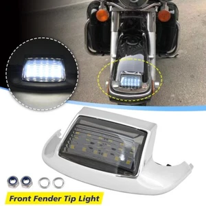 Für Harley Heritage Softail Classic Smoke Vorne Fender Kotflügel Tip LED Licht / - Bild 1 von 12