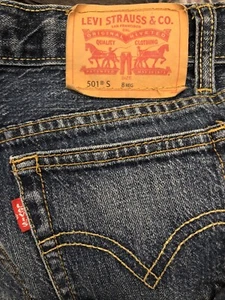 Levi's 501 S Skinny Jeans Size 8 Regular Blue Button Fly Original Vintage Look - Picture 1 of 20