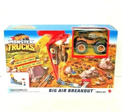 Hot Wheels Monster Truck Big Air Breakout Track Set Loco Punk Diecast Truck Foto 1 de 4