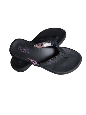 Женские черные сандалии-шлепанцы FLOJOS Maddy с эффектом памяти размер 7 - Изображение 1 из 4