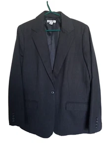 Women’s Pendleton Gray Virgin Wool Lined Blazer Gold Buttons Sz 16 - Picture 1 of 5