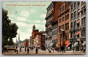 Postcard: Main Street Looking South, Hartford, CT, S. L. & Co., Posted 1909 - Picture 1 of 2