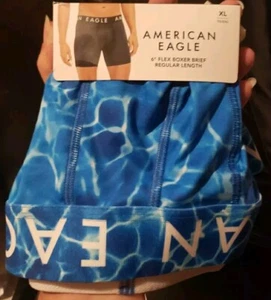 American Eagle 6" Flex Boxer Brief BLUE WATER Regular Length XLARGE - Picture 1 of 2