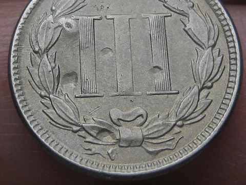 1865-1869 Three 3 Cent Nickel 3CN- Fine/VF Details Cover