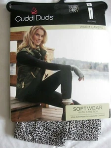 CUDDL DUDS~Leopard Stretch LEGGING Warm Layers~Women's Small NWT - Picture 1 of 6