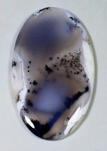 54 Ct 4X29X49 mm Natural Black Forest Dendrite Opal Oval Cabochon Gemstone CR-51 - Picture 1 of 6