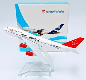 Virgin Atlantic Airlines Die Cast Metal Desk Aircraft Plane Model16cm D-UK - Foto 1 di 3