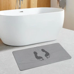 FUTDO Natural Premium Diatomaceous Earth Stone Bath Mat (23.6 x 15.4 Dark Grey) - Picture 1 of 7