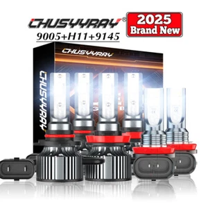 For 2008-2011 Subaru Impreza- 6X 6000K Combo CSP LED Headlight + Fog Light Bulbs - Picture 1 of 24