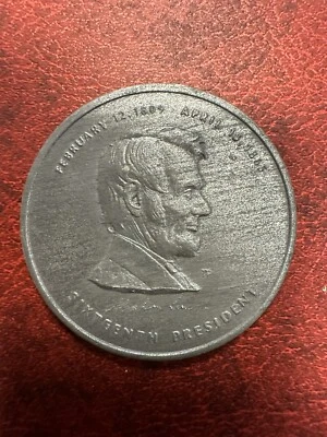 Abraham Lincoln Tin medal 50mm - 55.5 g - ENN Coins - GB21 - Image 1 of 2