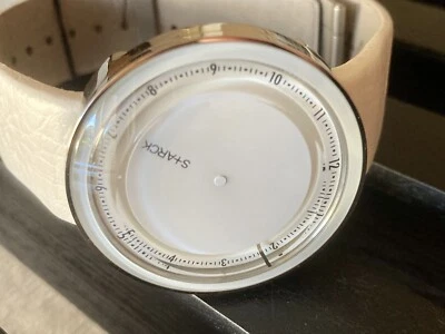 Philippe Starck Fossil PH5039 White Leather Watch, (Reg $150) NWT, Fresh Battery - Photo 1/4